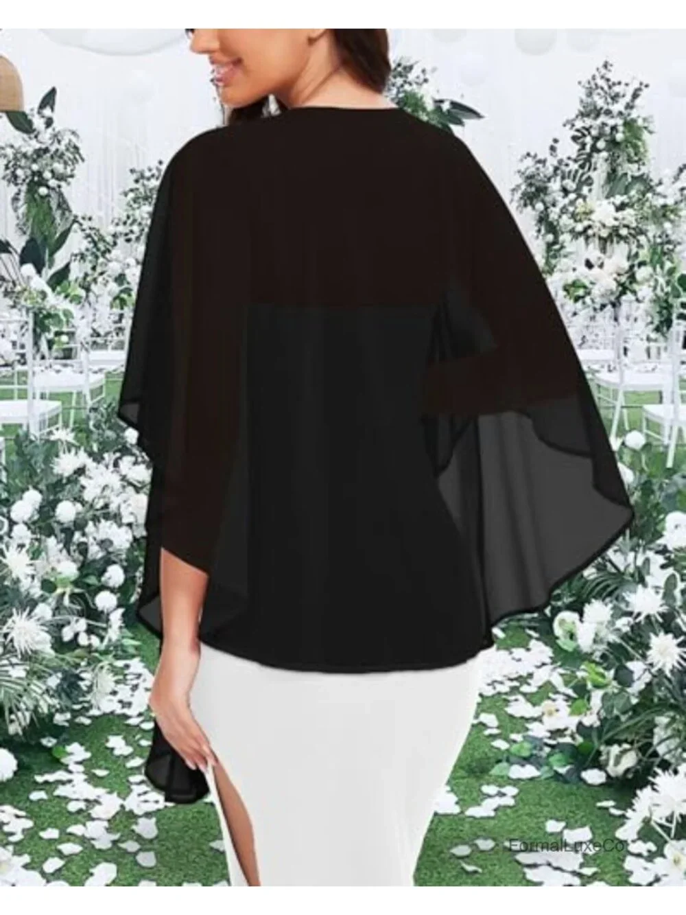 Women's Chiffon Shawl Wrap Sheer Cover Up for Evening Dresses, Machine Wash,